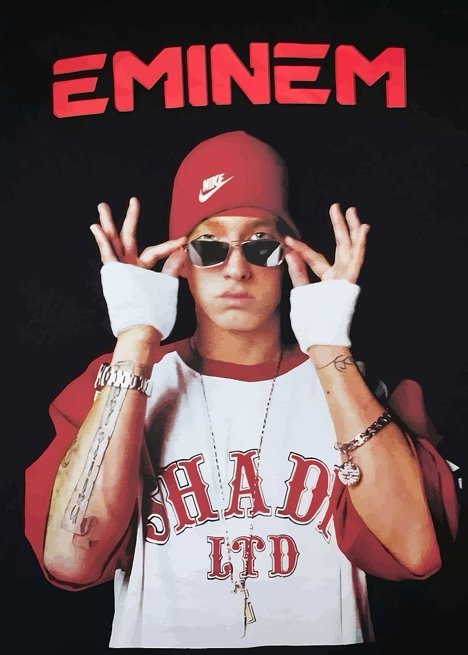 Eminem Portrait with Shady LTD Shirt