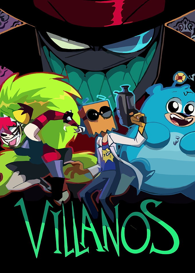 Villanos Cartoon Characters Group Shot