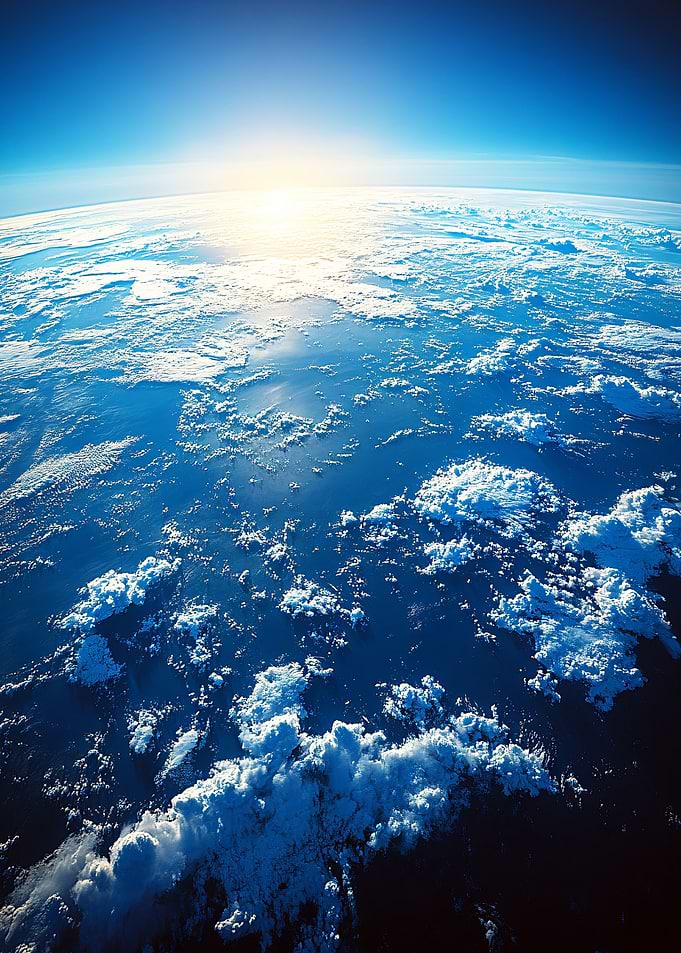 Earth from Space with Clouds