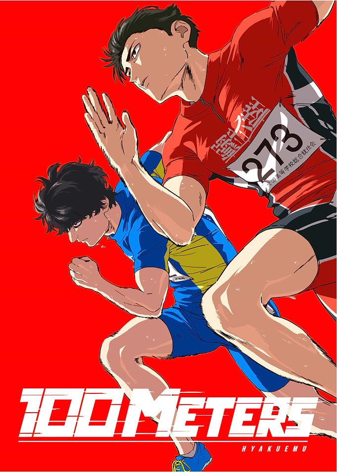 100 Meters Anime Runners in a Race