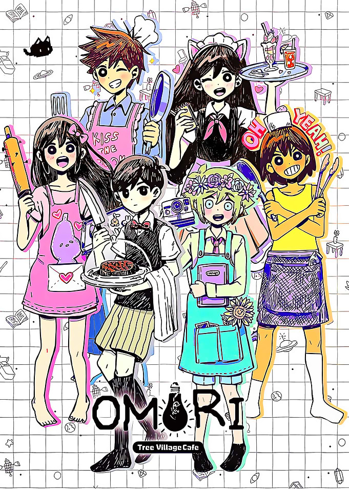 Omori Tree Village Cafe Illustration