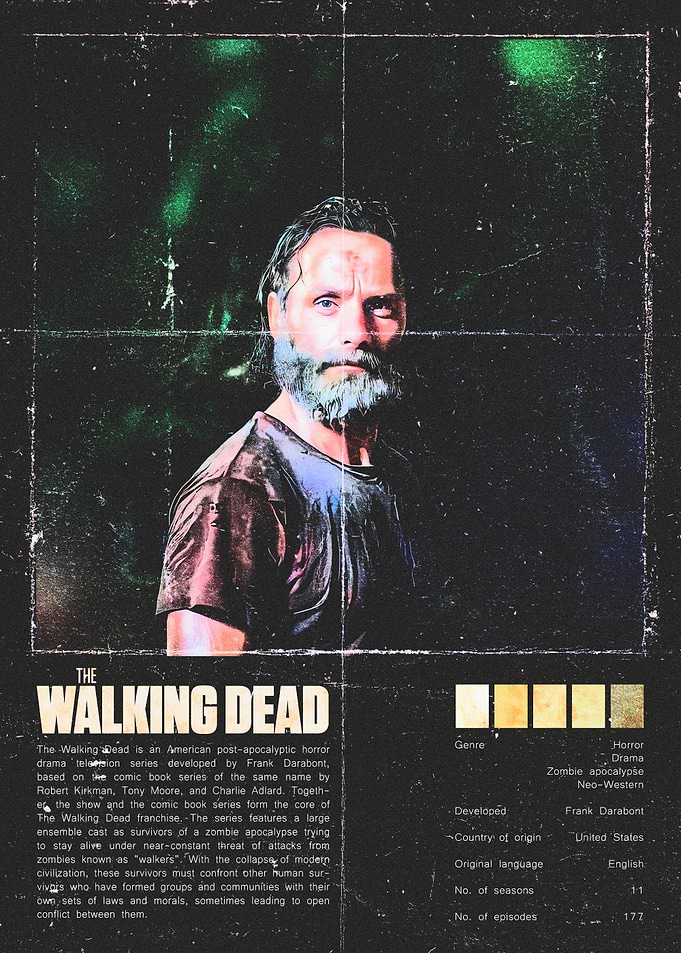 The Walking Dead poster with Rick