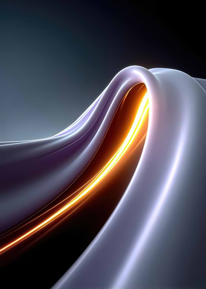 Abstract Flowing Fabric with Golden Light