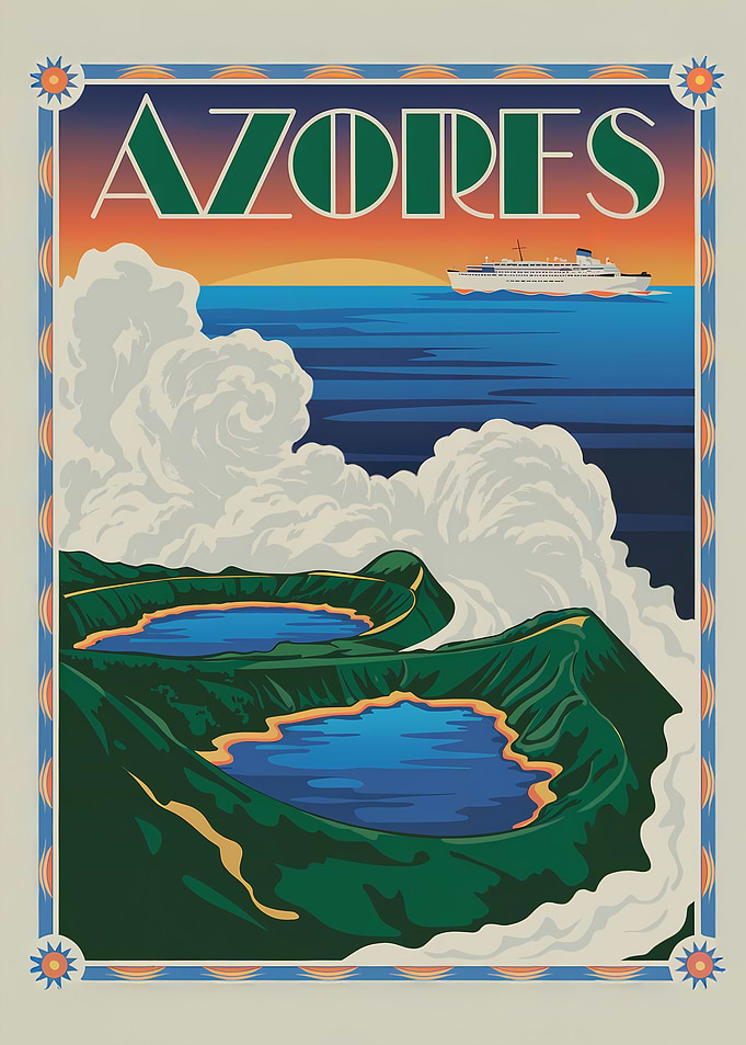 Azores Travel Poster