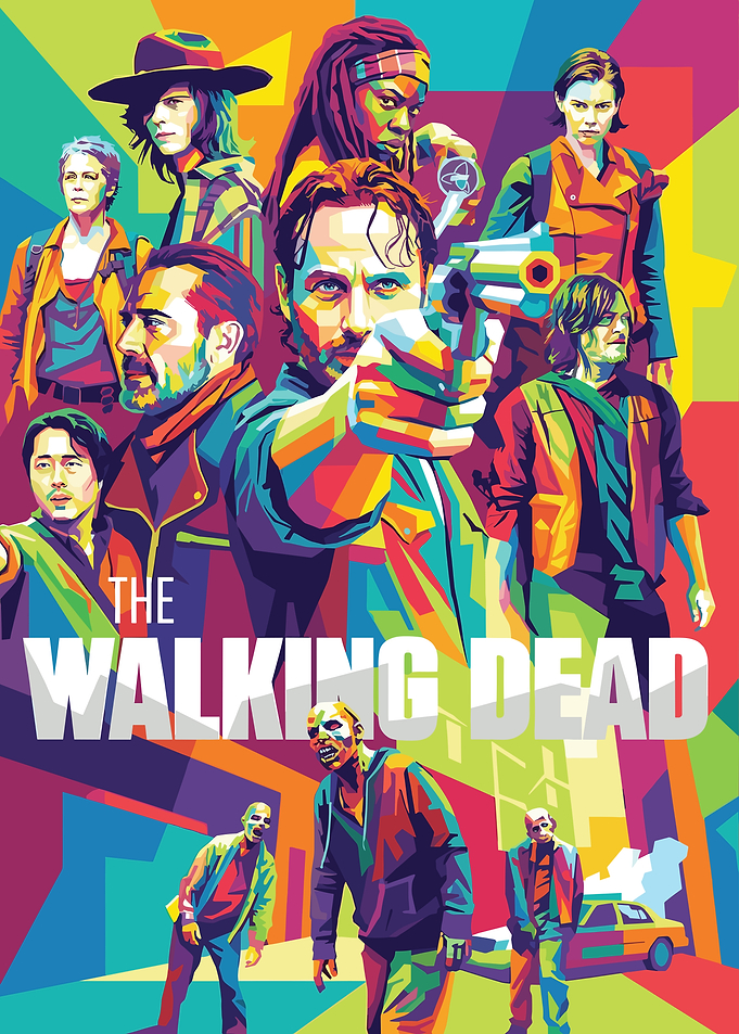 The Walking Dead Colorful Poster