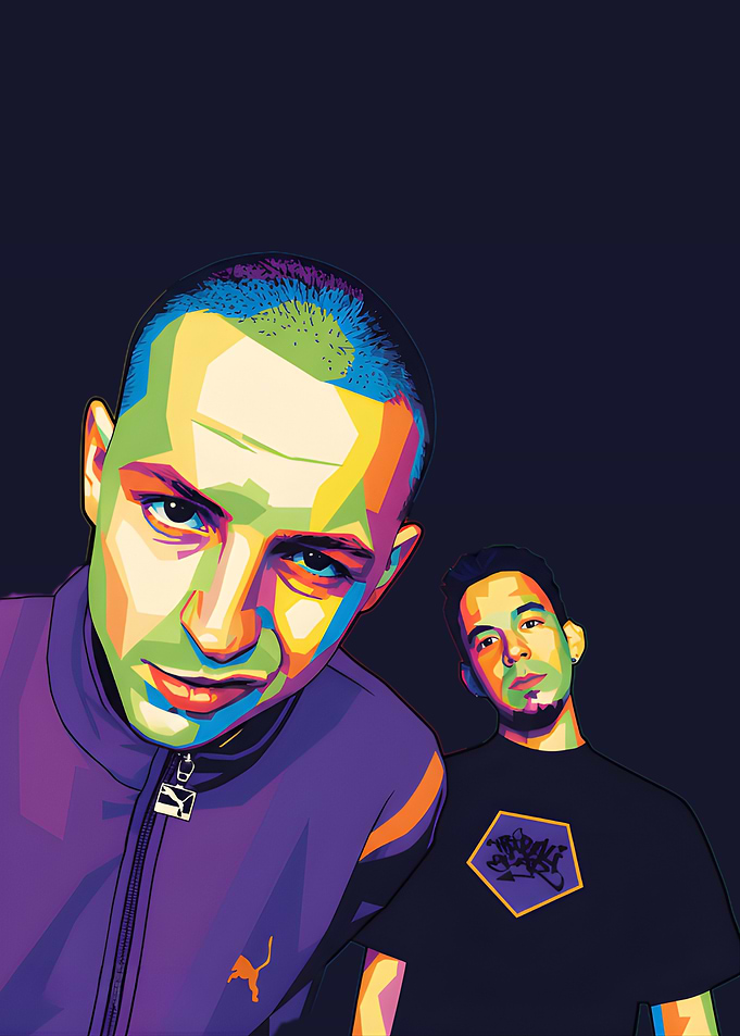 Linkin Park colorful portrait