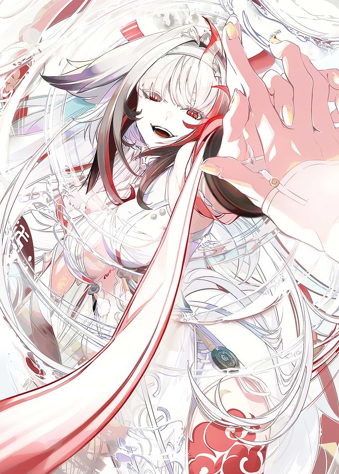 Zenless Girl with Red and White Outfit