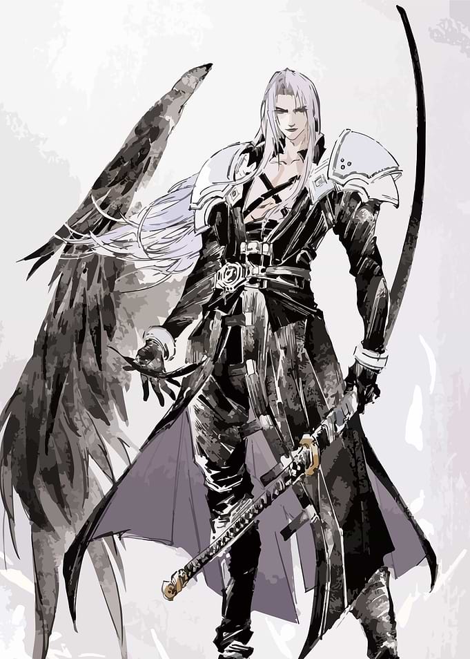 Final Fantasy Sephiroth with Wing and Masamune