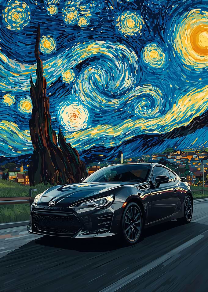 Toyota Gt86 Car Starry Night