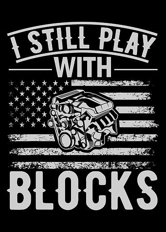 I Still Play With Blocks Poster, Engine Block American Flag Art, Garage Mechanic Wall Print