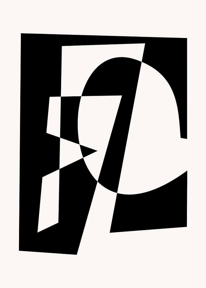 Abstract Black and White FC Design