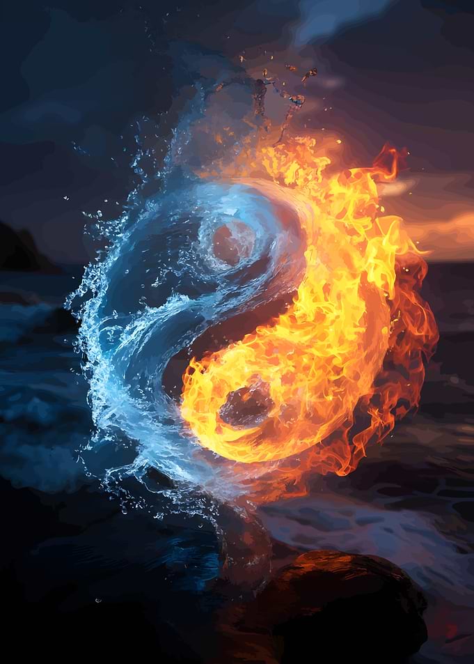 Yin Yang Fire and Water