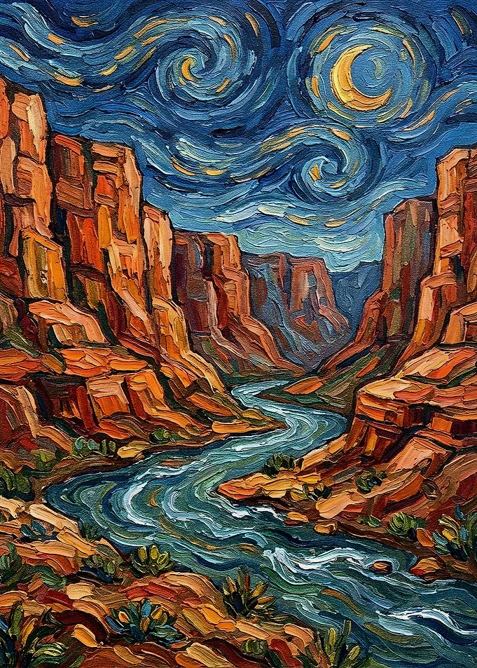 Grand Canyon Impressionist Painting