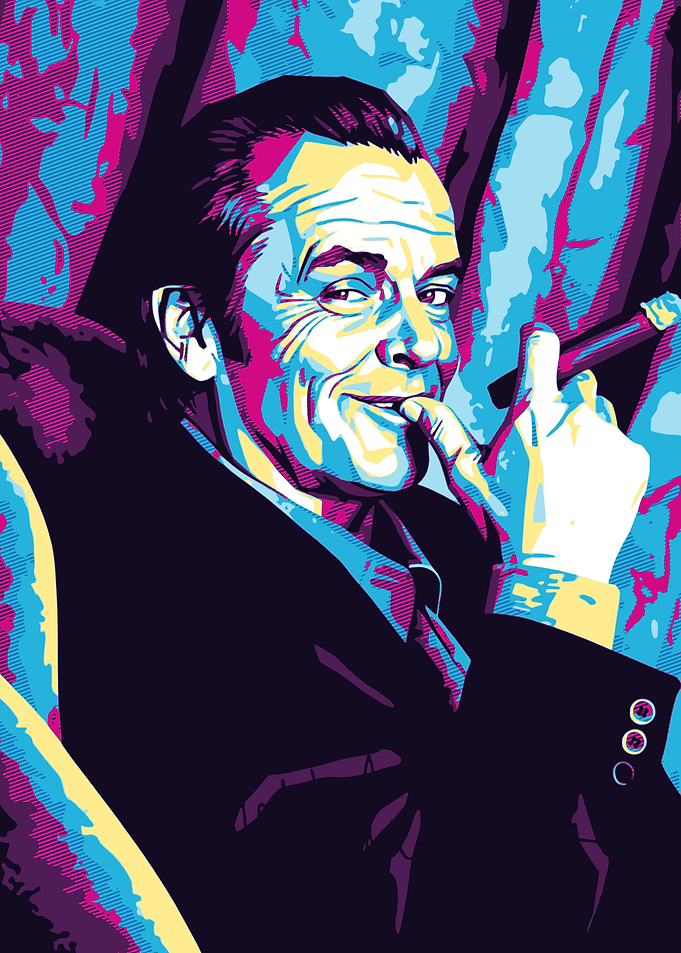 Jack Nicholson Pop Art with Cigar