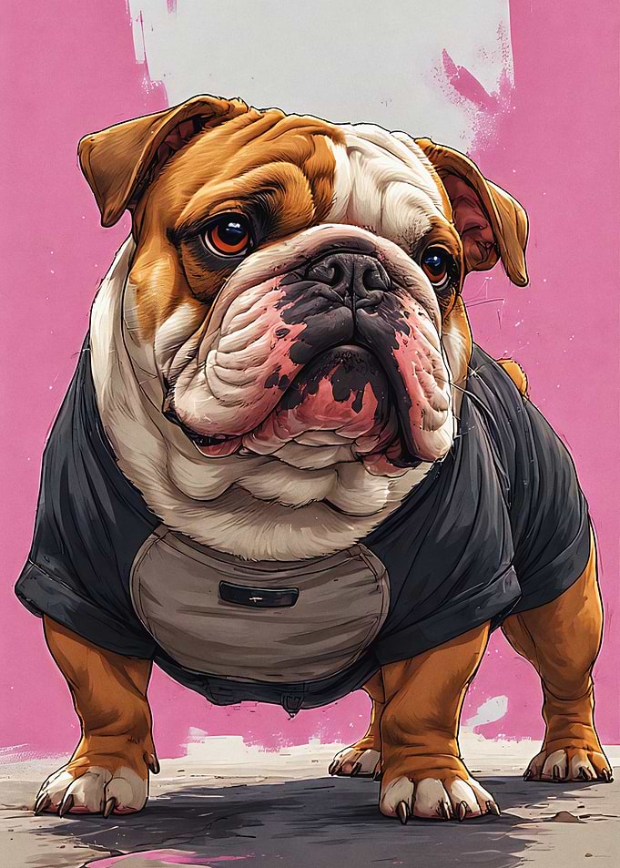 French Bulldog in a shirt