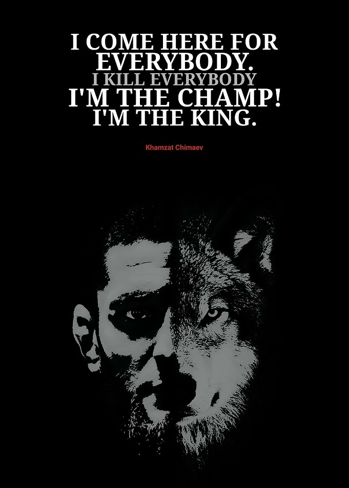 Khamzat Chimaev Wolf Champion King