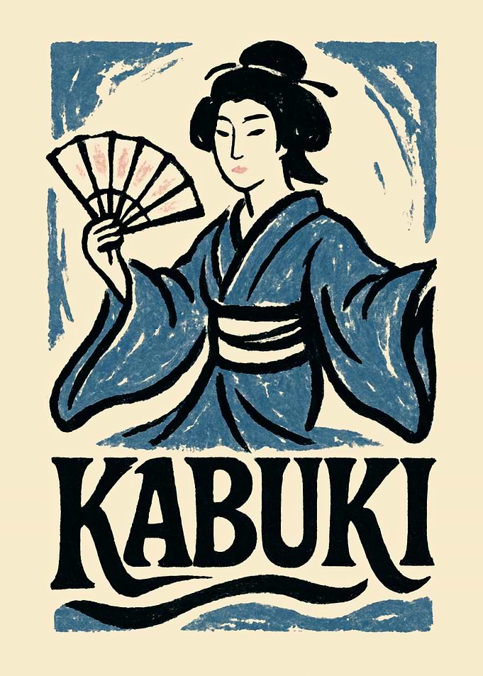 Kabuki Japanese Dance Poster