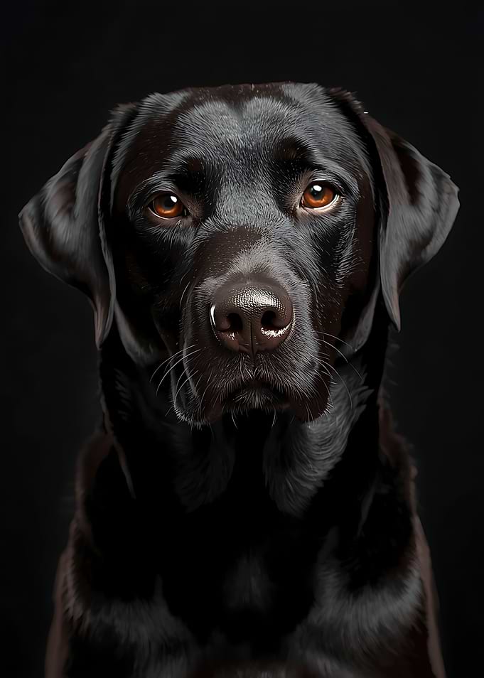 Portrait of a Black Labrador Retriever
