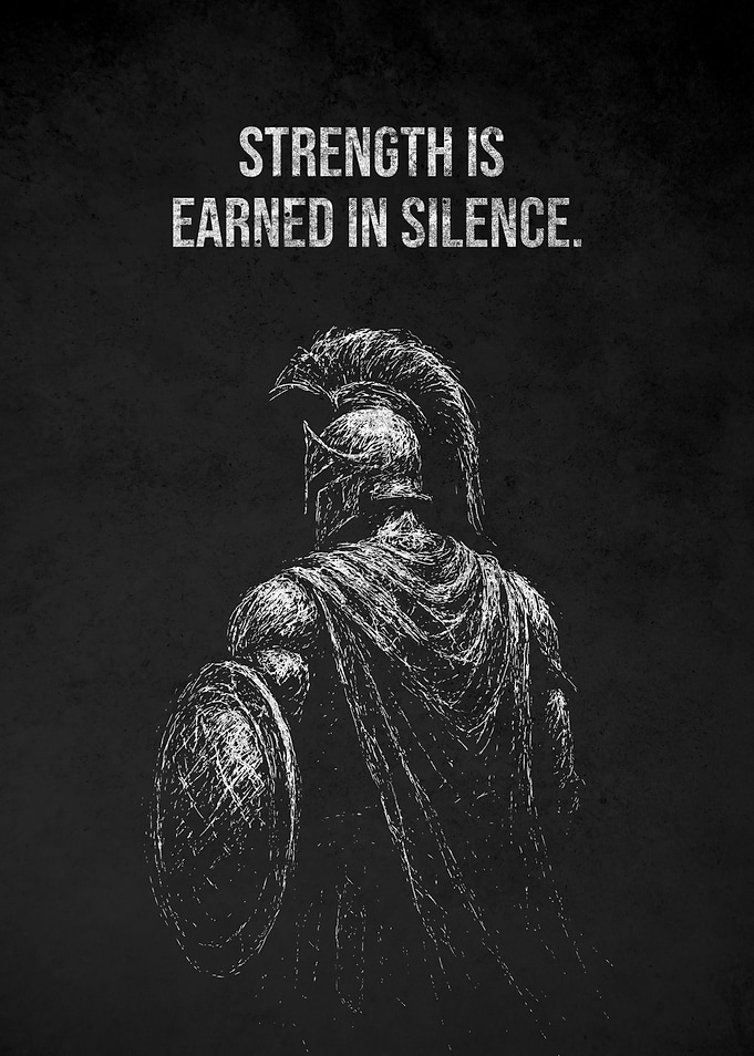 Strength in Silence: Spartan Warrior Art