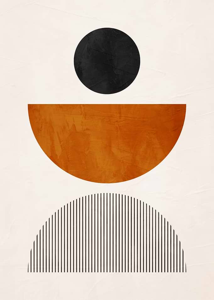 Abstract Geometric Shapes Art Print