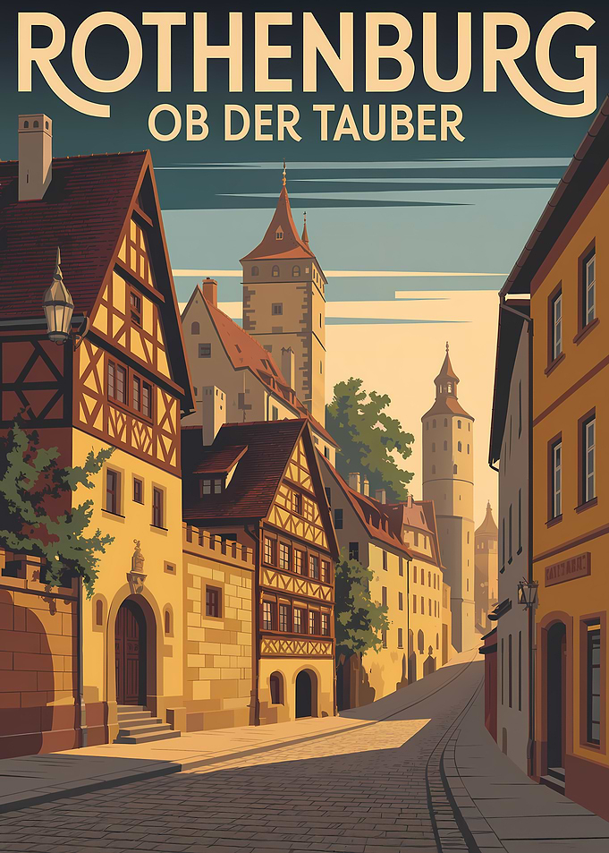Rothenburg ob der Tauber Travel Poster