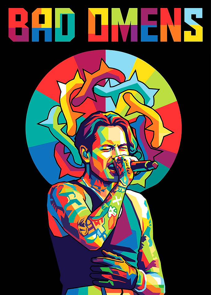 Bad Omens Singer Colorful Pop Art