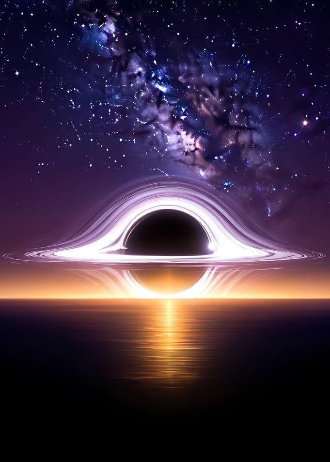 Black Hole Over Reflective Surface
