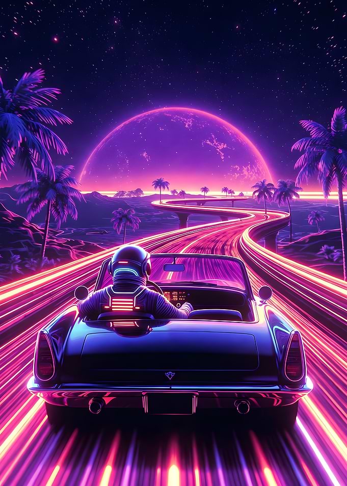 Retro Synthwave Car Ride