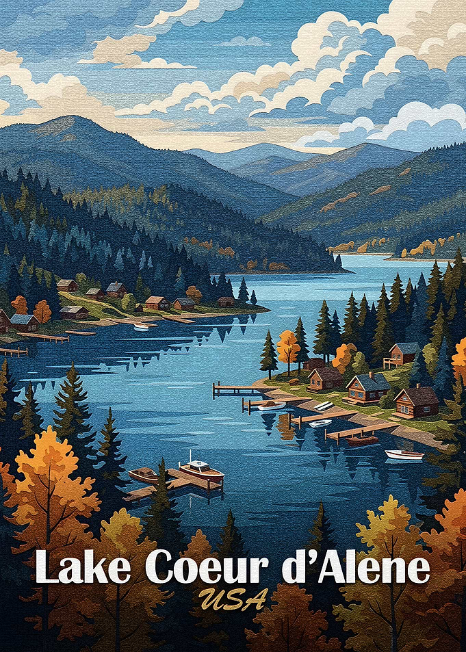 Lake Coeur d'Alene, USA Landscape