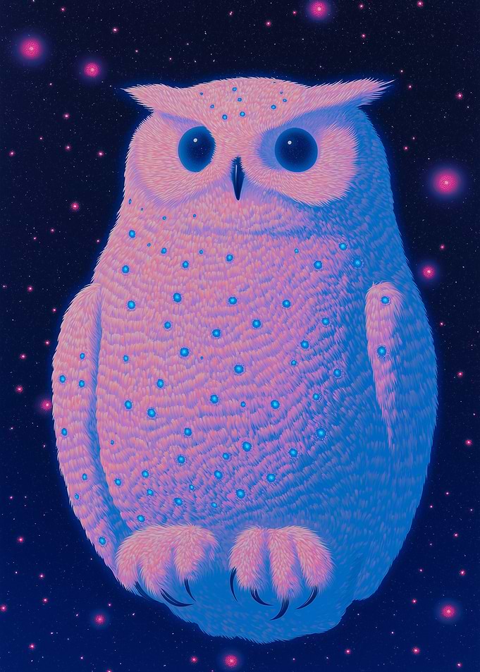 Cosmic Owl Portrait