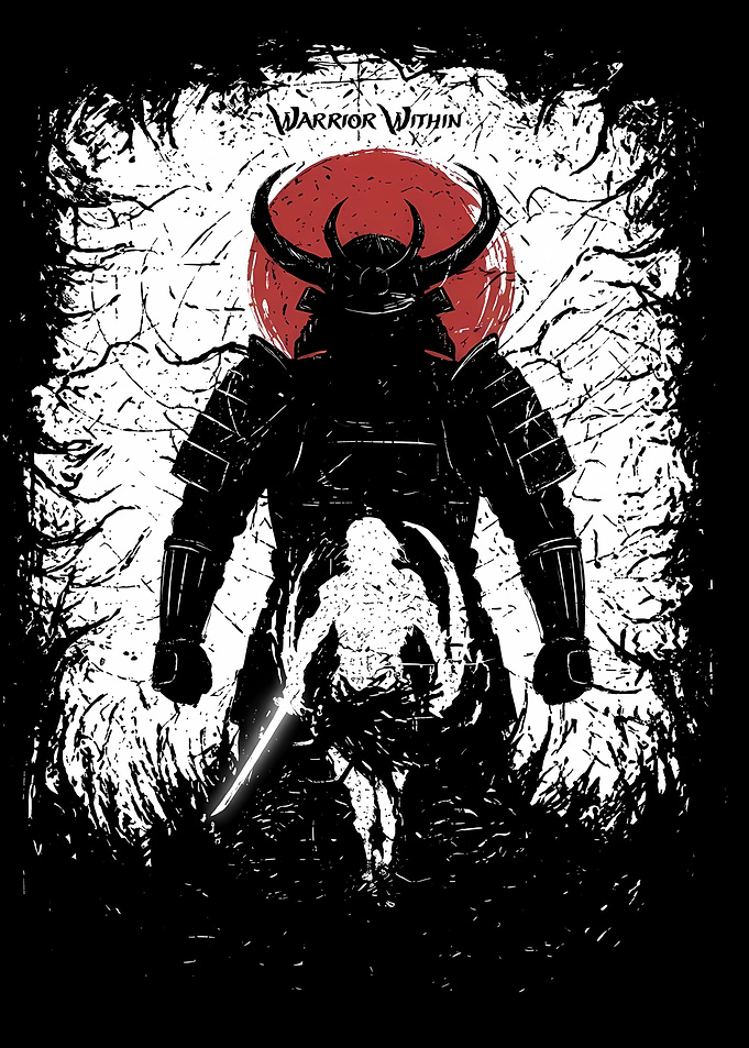 Warrior Within: Samurai Silhouette Art