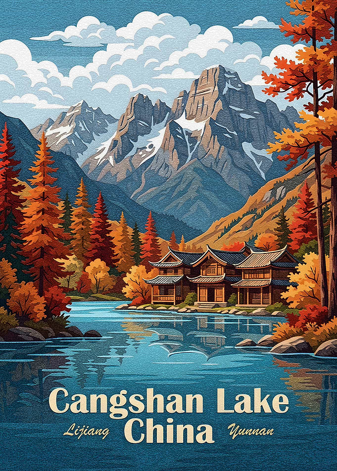 Cangshan Lake, Lijiang, China, Yunnan