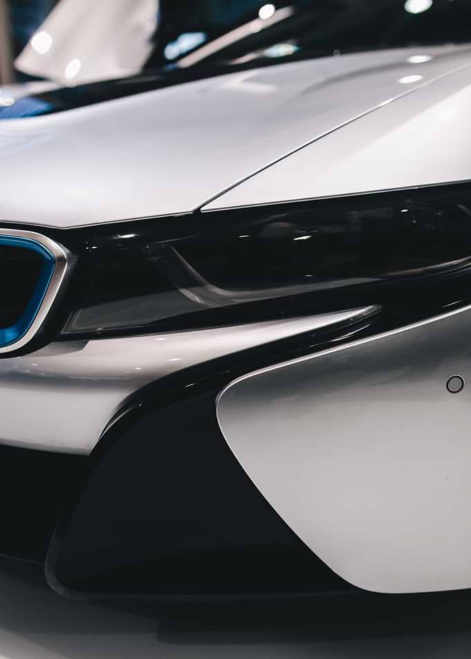 Silver Car Front Detail