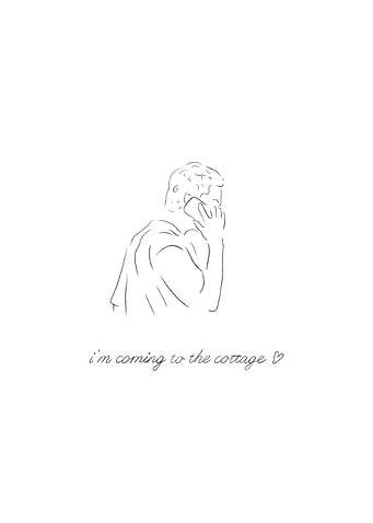 I’m coming to the cottage Minimalist Line Art Heated rivalry
