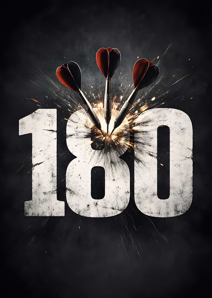 Darts hitting 180 Score