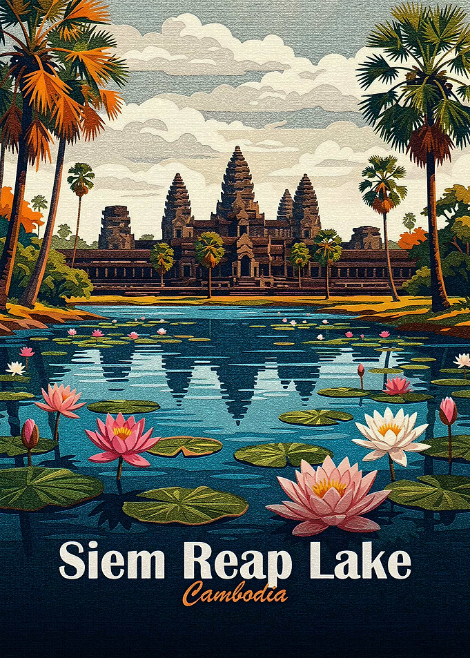 Siem Reap Lake, Cambodia Art