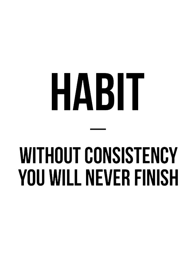Habit and Consistency Motivational Text