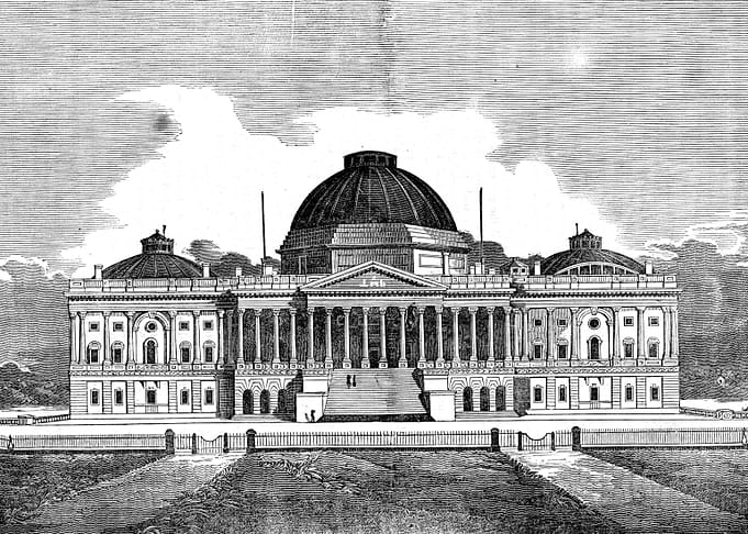 United States Capitol Building Engraving
