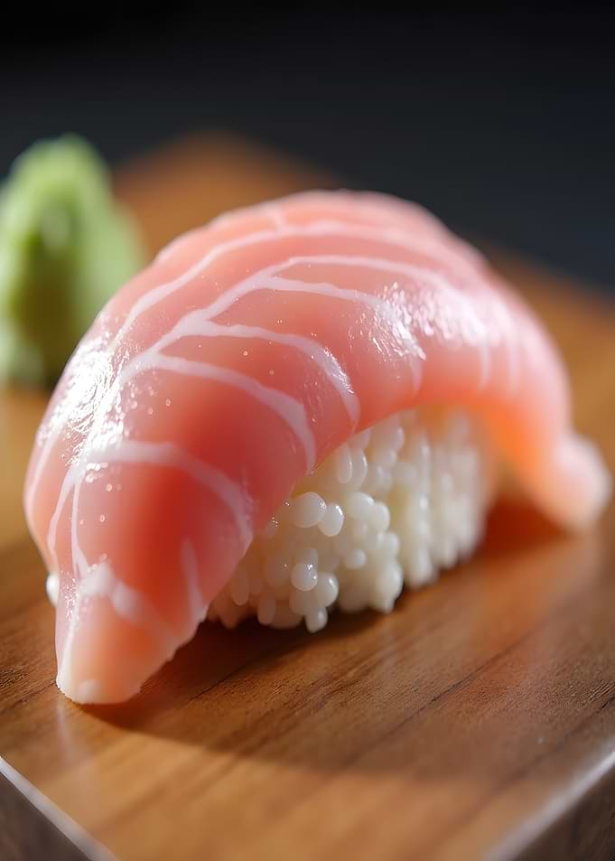 Salmon Nigiri Sushi Close-Up