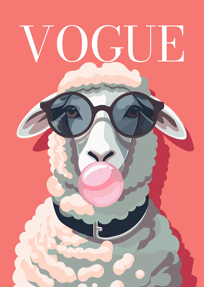 Vogue Sheep with Bubble Gum