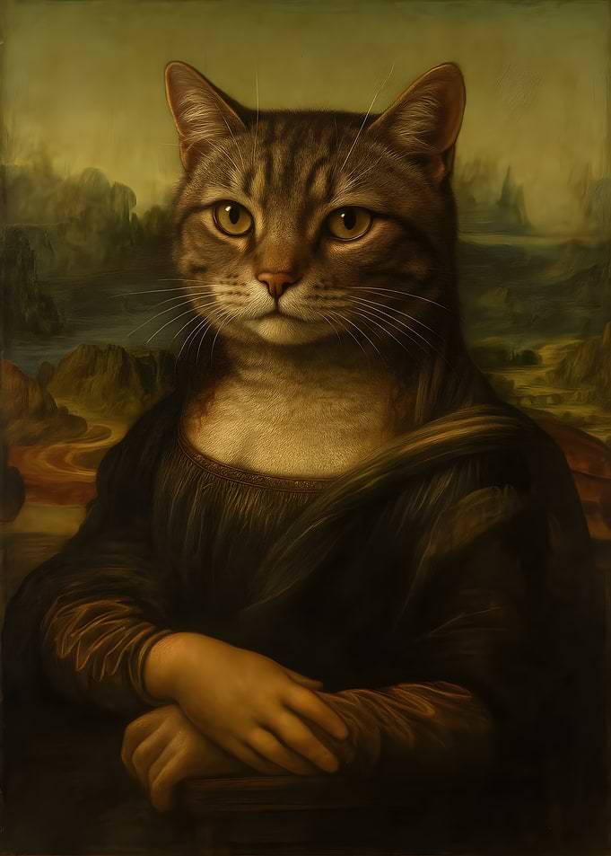 Mona Lisa Cat Parody