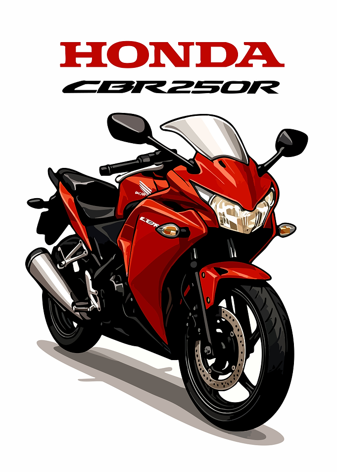 Honda CBR250R Motorcycle Illustration