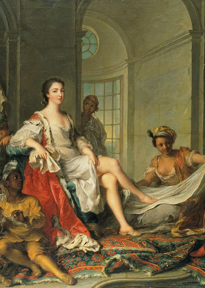 European Woman with Servants Painting