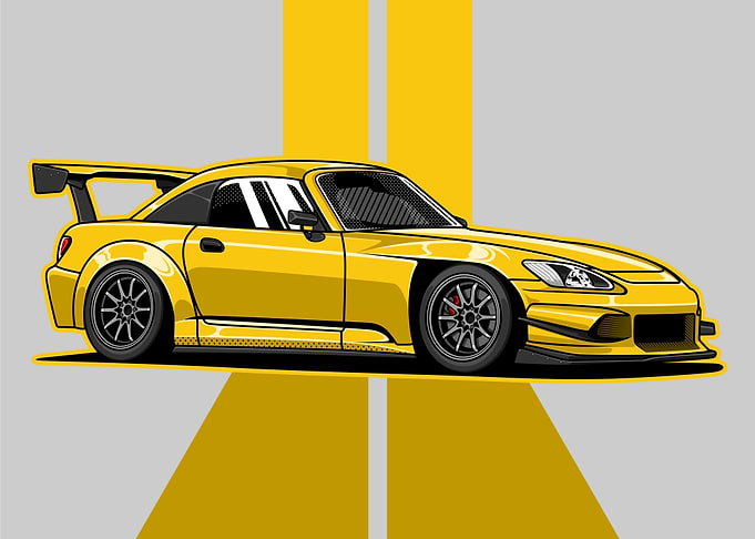 Honda S2000 Stripes Landscape
