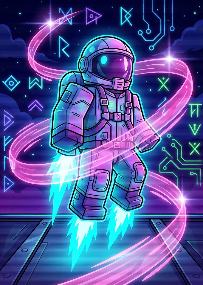 roblox Astronaut in Neon Space