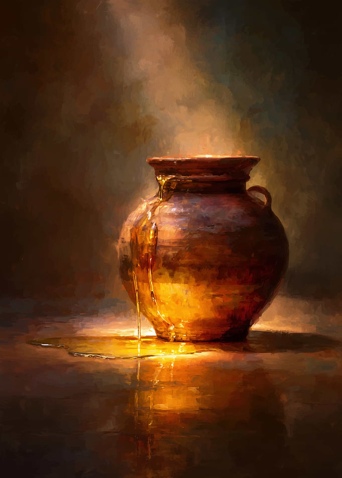 Honey Pot Still Life Painting