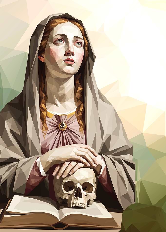 The Penitent Magdalene Lowpoly