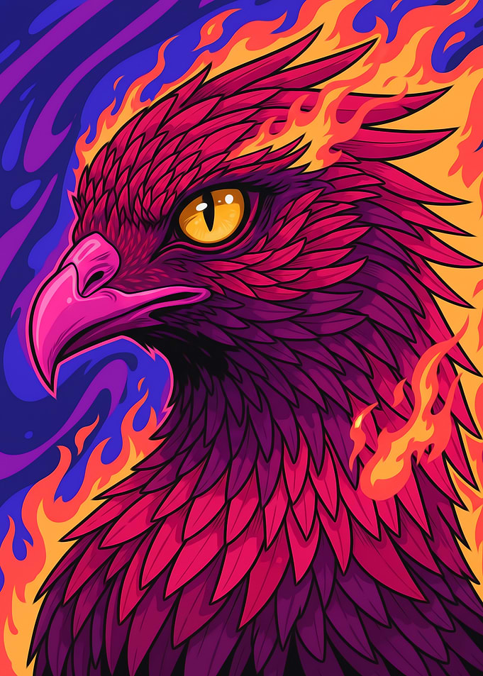 Crimson Phoenix – Flameborn Fantasy Art