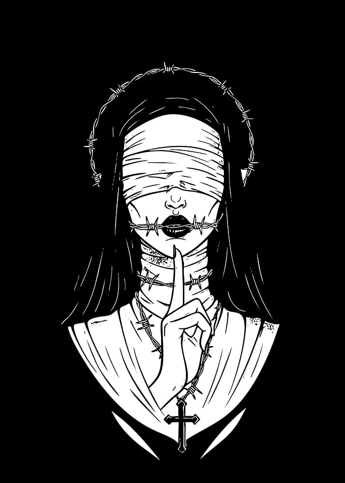Barbed Wire Nun Shhh