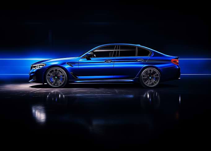 Blue Sports car Side View